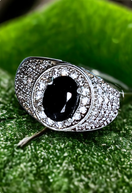 Bold Sapphire Statement Ring for Men – Crafted in Solid 925 Sterling Silver