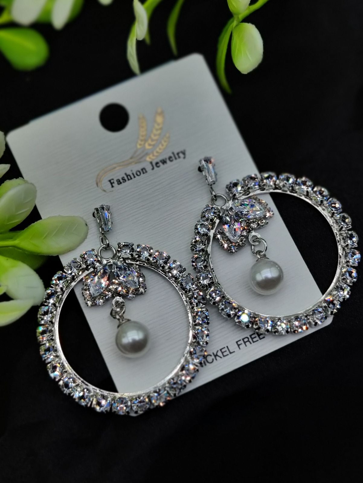Imported Elegant Earrings Starburst Pearl