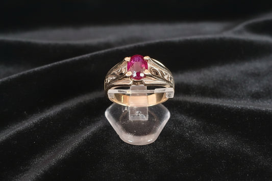 Pierre™ Artisanal Filigree Natural Ruby Statement Ring