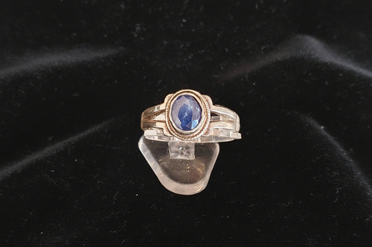 Pierre™ Vintage-Inspired Natural Blue Sapphire Bezel Ring