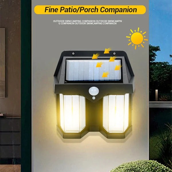 Solar Wall Light with Motion Sensor & Tungsten Bulb – Multi-Mode Outdoor Lighting