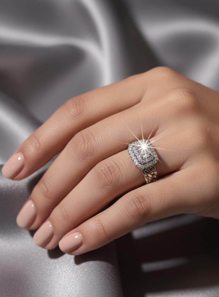 Sparkling Zircon Ring For Women