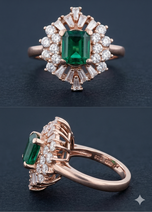 Pierre™ Vintage Sunburst Ballerina Ring