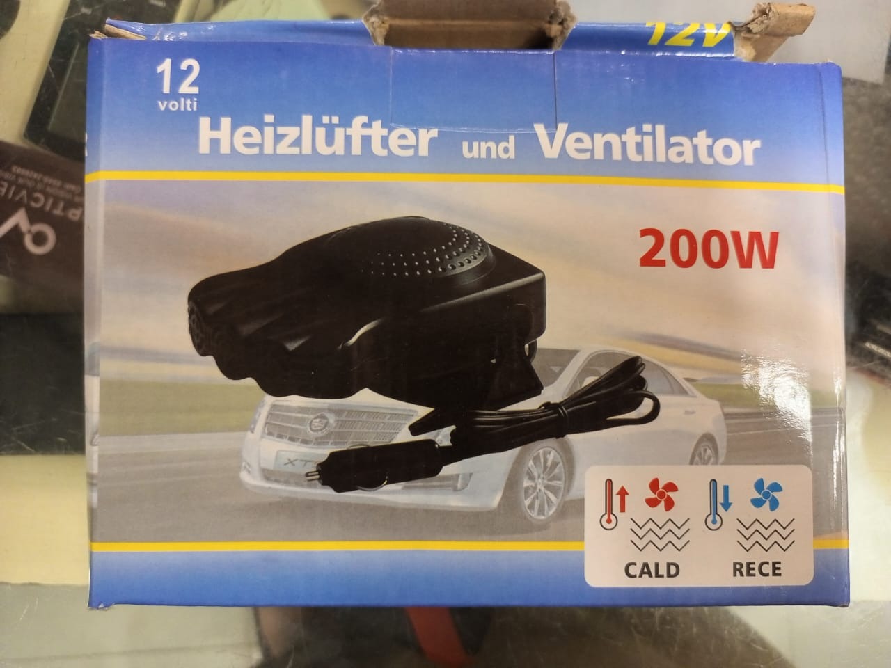 Aeroterma Ventilator 12V Car Heater And Window Defroster 200W – Portable Heating And Cooling Fan For Fast Defrosting And Comfortable Driving