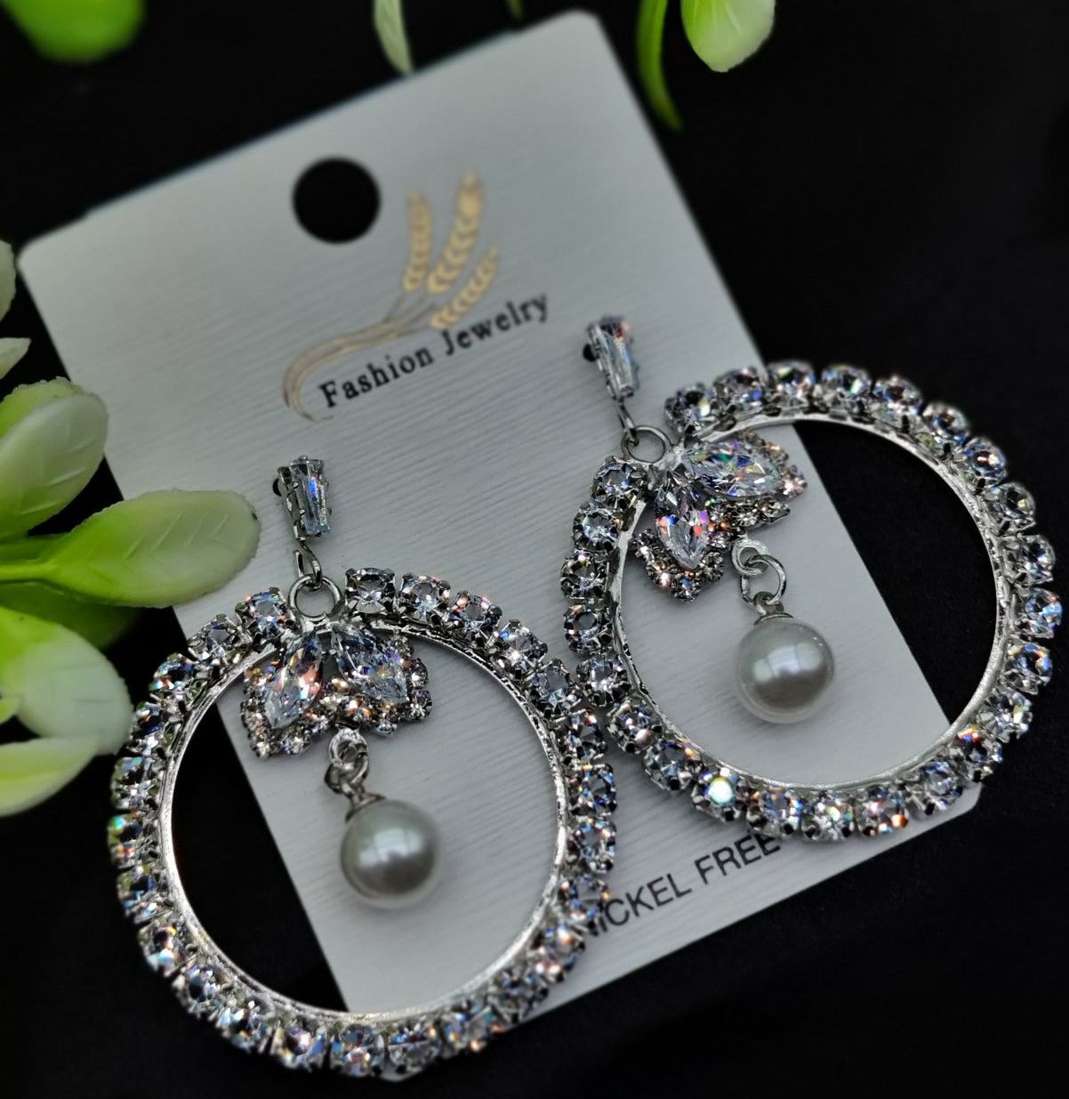 Imported Elegant Earrings  Starburst Pearl