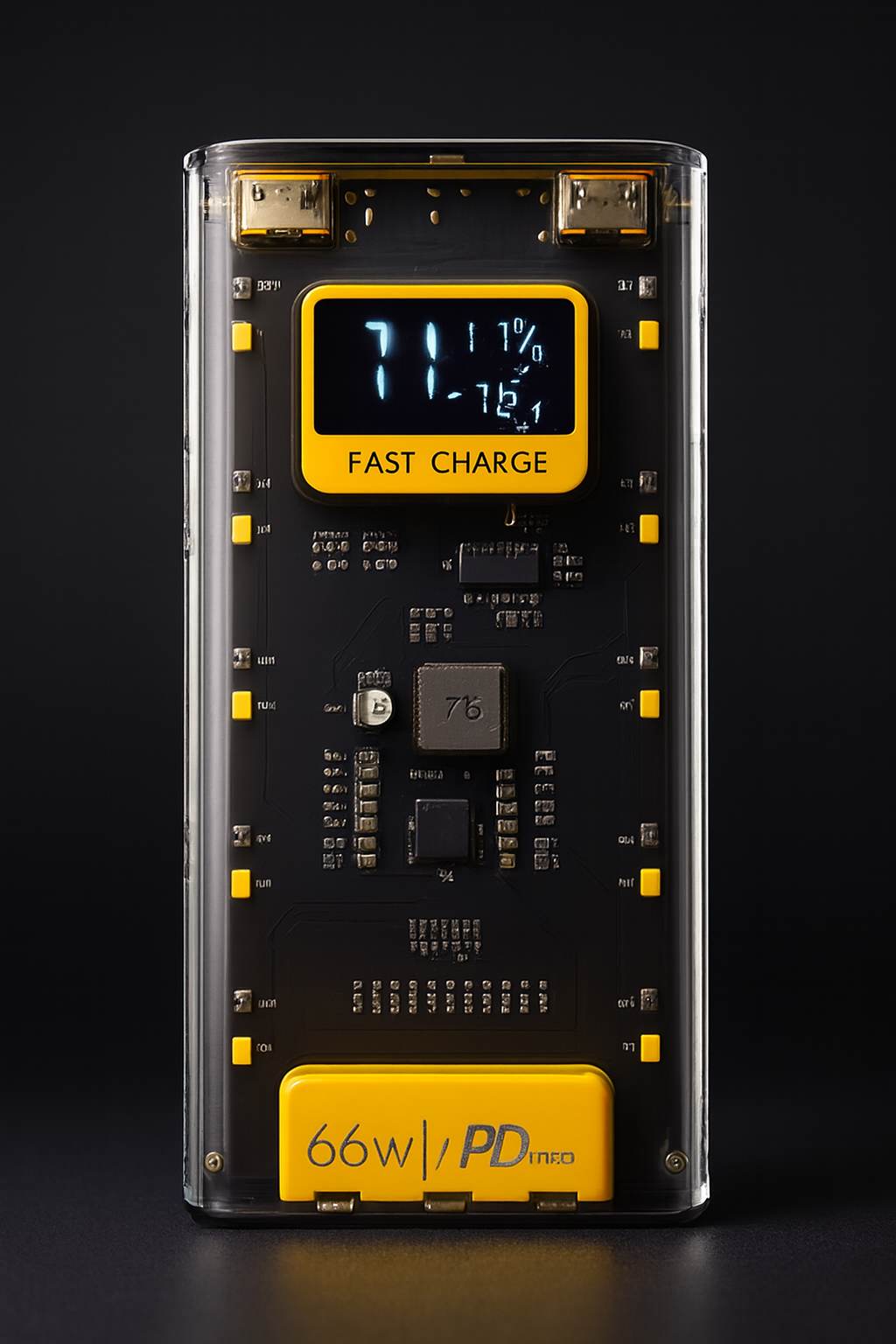 66W Super Fast Charging Transparent Power Bank