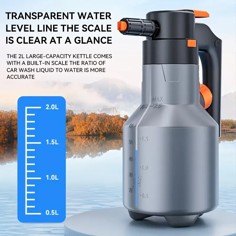 2L Electric Foam Sprayer Handheld Pump | Motored Snow Foam Cannon for Car Wash, Gardening & Home Cleaning