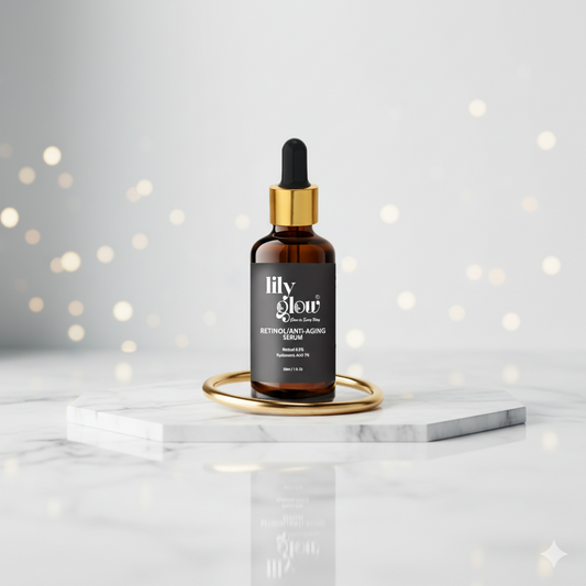 Lily Glow Retinol Anti-Ageing Serum for Face – Wrinkle Repair, Skin Tightening & Night Care