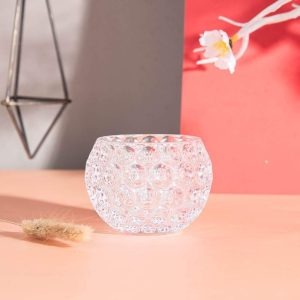 Amber Shine Crystal TeaLight Candle Holder