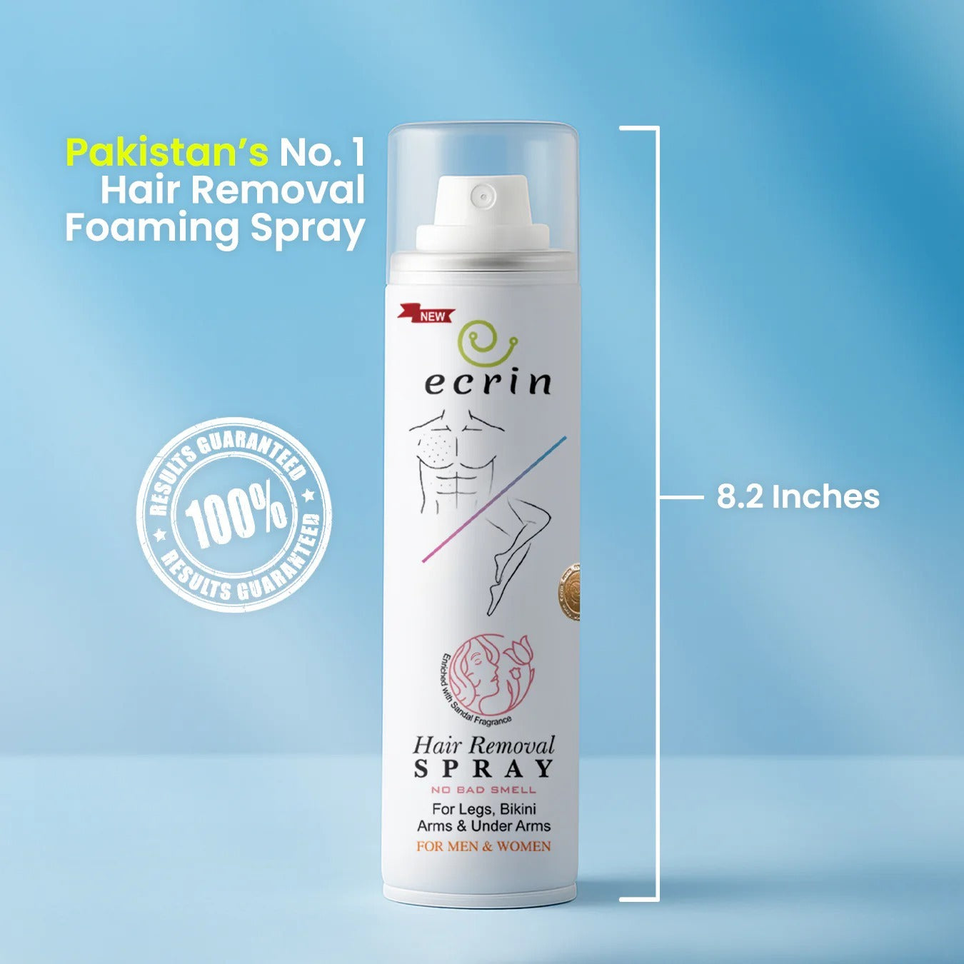 New Ecrin Hair Removal Foaming Spray - Advance Formula with Refreshing Fragrance (200ml